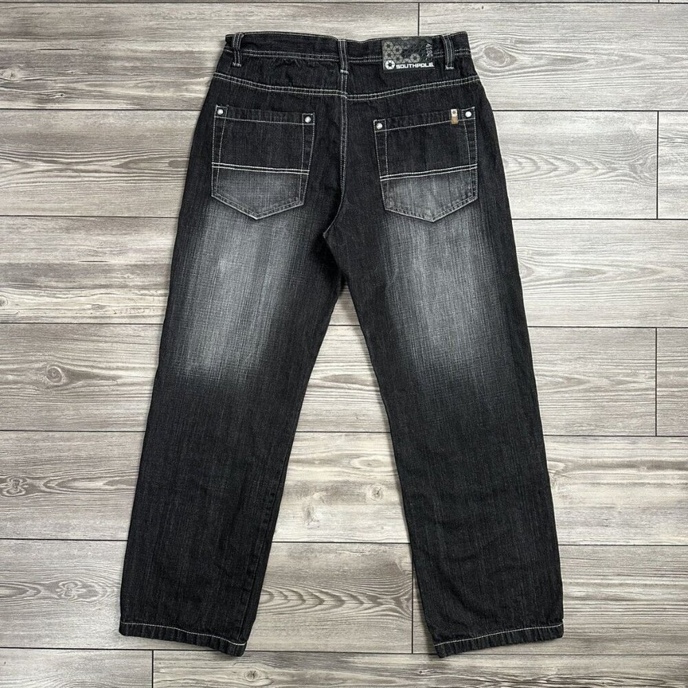 Crazy Vintage Y2K Southpole Brown Tab Baggy Jeans - Picture 2 of 4